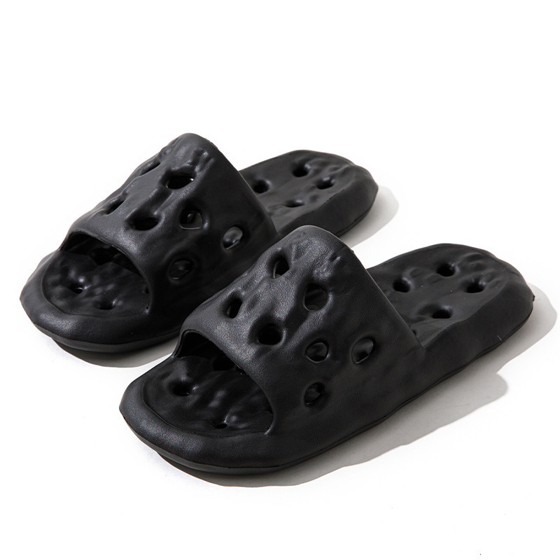 Zapatillas de diapositivas de baño cómodas con punta abierta para parejas Eva