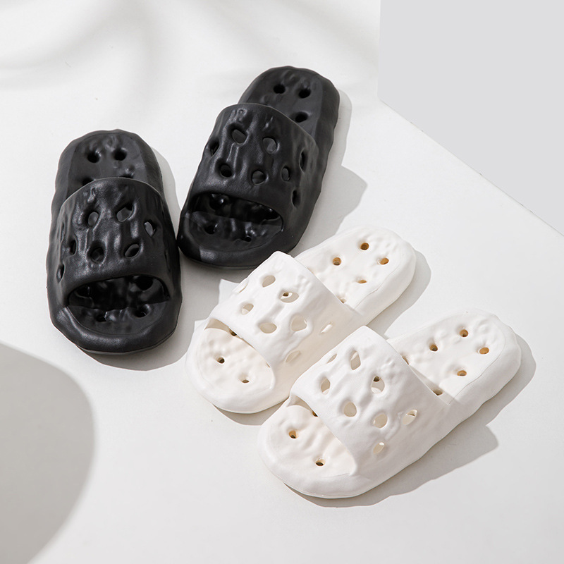 Zapatillas de diapositivas de baño cómodas con punta abierta para parejas Eva