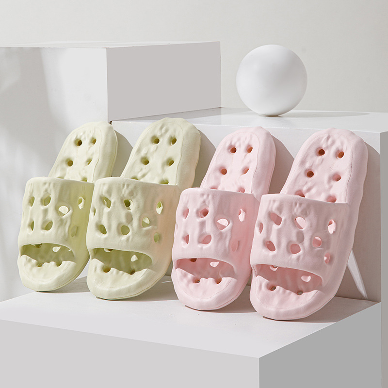 Zapatillas de diapositivas de baño cómodas con punta abierta para parejas Eva